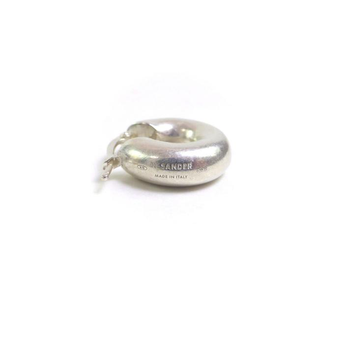 JIL SANDER（ジルサンダー） フープ ロゴ ピアス J11VG0003 シルバー