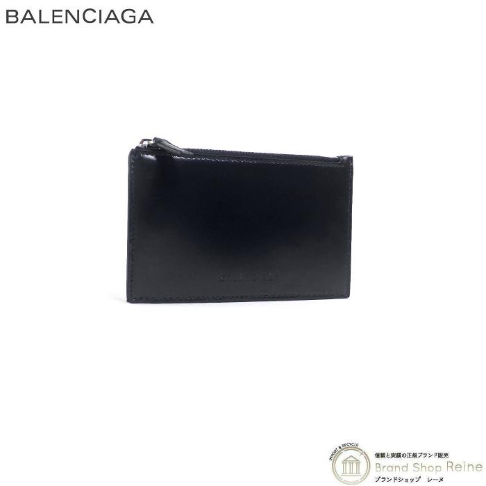 バレンシアガ （BALENCIAGA） エンボスロゴ カードケース コインケース シャイニーカーフ 小銭入れ 664044 ブラック（新品