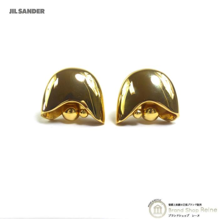 JILSANDER ゴールドフラワーシェイプピアス　✳︎美品 JIL SANDER ジルサンダー （JIL SANDER） グラフィック フラワー