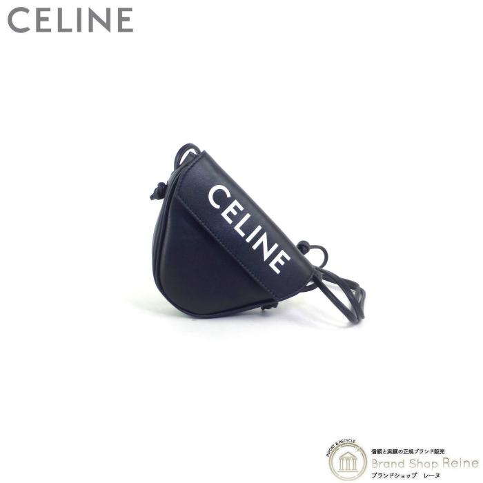 セリーヌ （CELINE） ミニ トライアングル ロゴプリント 斜め掛け ショルダー ポーチ ポシェット バッグ 10I19 ブラック（新品）  :22-038327:Brandshop Reine - 通販 - Yahoo!ショッピング