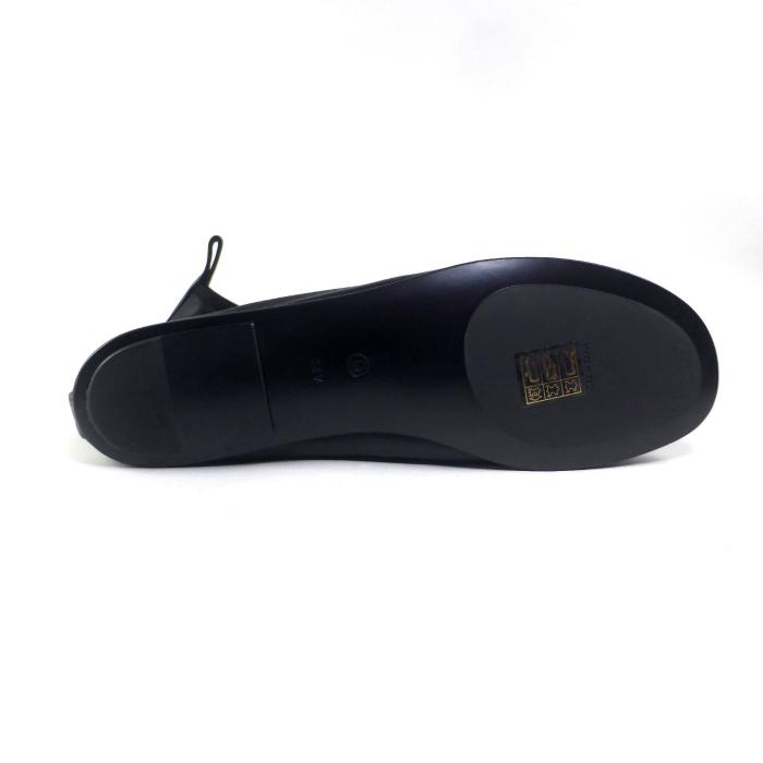 ザ・ロウ （The Row） Ozzy レザー バレリーナ バレエ フラット シューズ ローヒール パンプス 靴 F1334 ブラック ＃37（新品）の画像