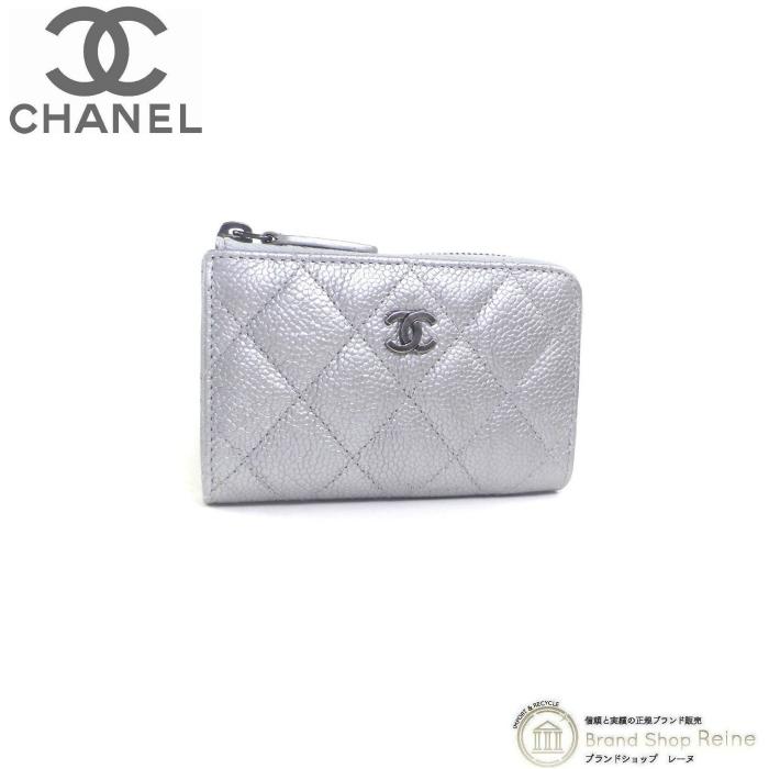 シャネル （CHANEL） キャビアスキン L字ファスナー 二つ折り 財布