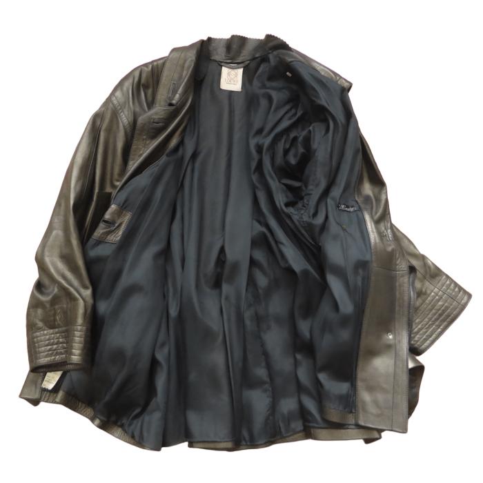 ロエベ （LOEWE）ナッパレザージャケット 38 ダークグリーン ネーム