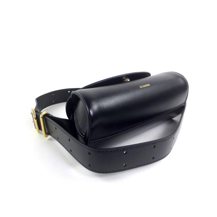 【値段交渉可：送料込】 ジルサンダー （JIL SANDER） Cannolo カンノーロ ミニ ハンド ショルダー バッグ J08WD0008 ブラック（新品） 【TMF1953454290】(70400円)