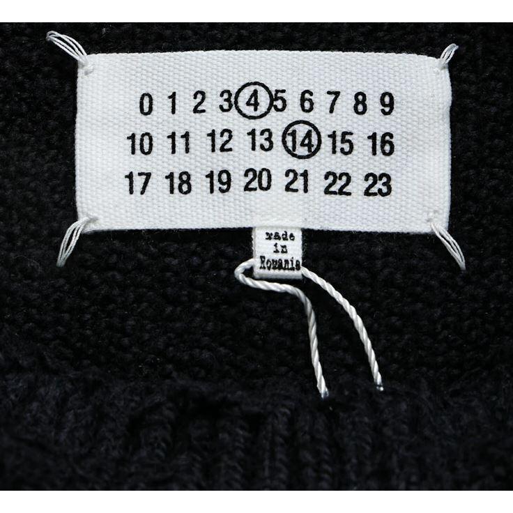メゾン マルジェラ （Maison Margiela） クルーネック パイルセーター ブラック XSサイズ 165/88A ジェンダーレス ウェア（新品）の画像