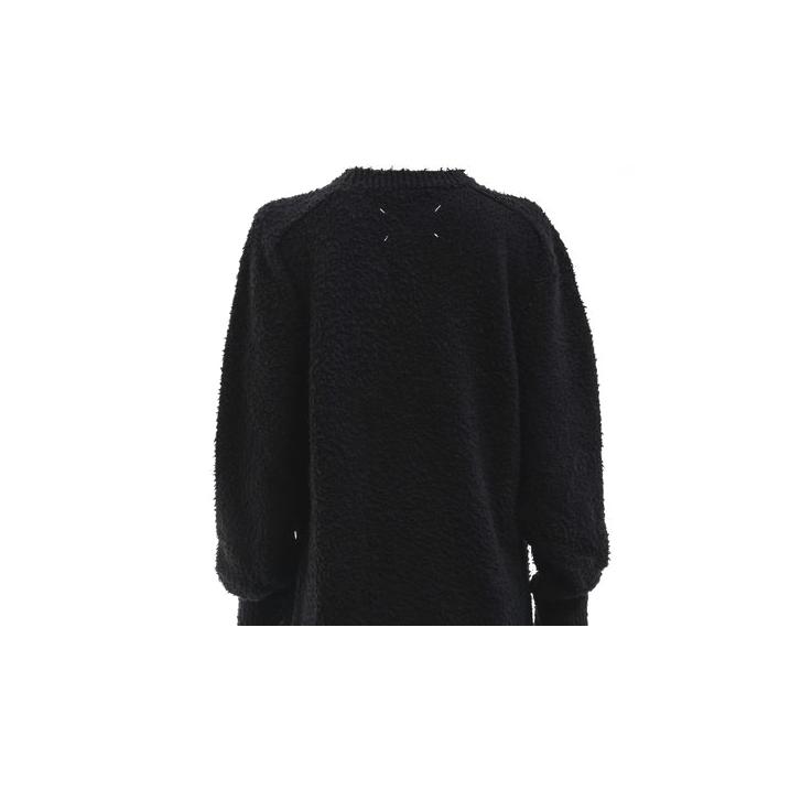 メゾン マルジェラ （Maison Margiela） クルーネック パイルセーター ブラック XSサイズ 165/88A ジェンダーレス ウェア（新品）の画像