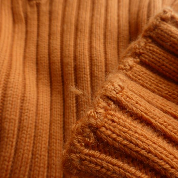 HERMES（エルメス） ウール カシミヤ レイヤード ハーフジップ ニット