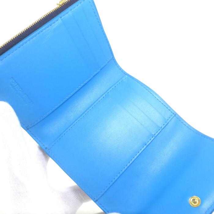 ボッテガ ヴェネタ （BOTTEGA VENETA） マキシイントレ カセット 三つ折り ファスナー 財布 651372 スペース×プール（新品同様）中古の画像
