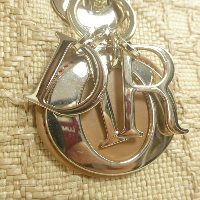 クリスチャンディオール （Christian Dior） LADY D-JOY カナージュ ラフィア 2way ミディアム ハンドバッグ（新品同様）中古｜reine-web｜05