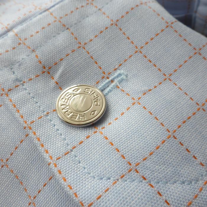 HERMES（エルメス） （HERMES）コットン チェック ボタンダウン シャツ