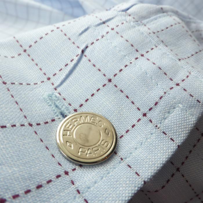 HERMES（エルメス） （HERMES）コットン チェック ボタンダウンシャツ