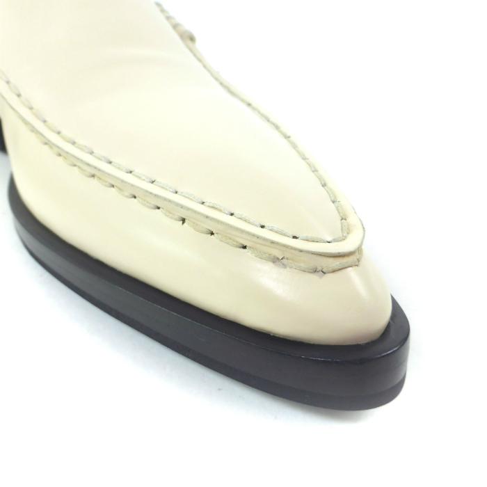 ジルサンダー （JIL SANDER） フラットモカシン レザー ポインテッドトゥ ローファー J15WR0014 Naturale 靴 ＃38.5（新品）｜reine-web｜05