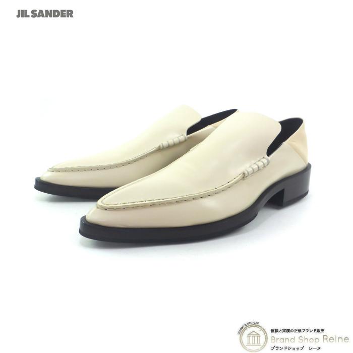 JIL SANDER ゴールド ポインテッドトゥ スリッポン 低ヒール JIL SANDER ゴールド ポインテッドトゥ スリッポン 低ヒール