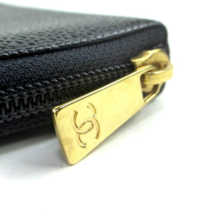 美品　CHANEL レザー キャビアスキン　ココマーク　長財布 CHANEL（シャネル） 長財布 ココマーク キャビアスキン レザー ロング