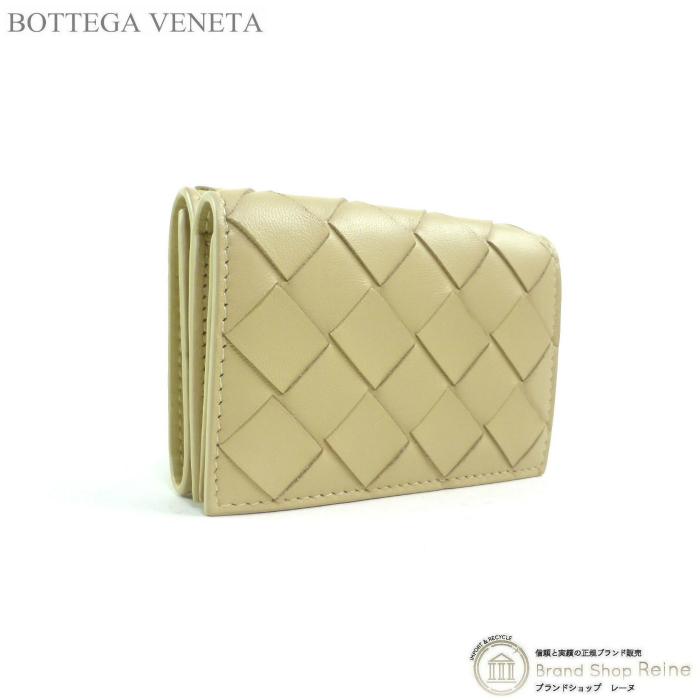 BOTTEGA VENETA インテレチャート タイニー 三つ折り財布 ブラックイントレチャート タイニー 三つ折りウォレット