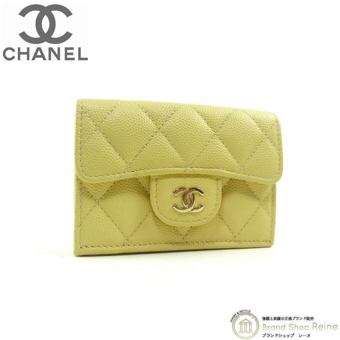 (美品)CHANEL シャネル　キャビアスキン　マネークリップ 美品)CHANEL シャネルキャビアスキンマネークリップ