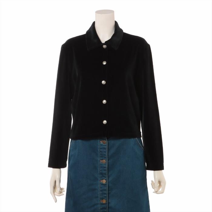 グッチ （GUCCI） ベロア シャツ 長袖 ブラック Mサイズ ウエア（中古 