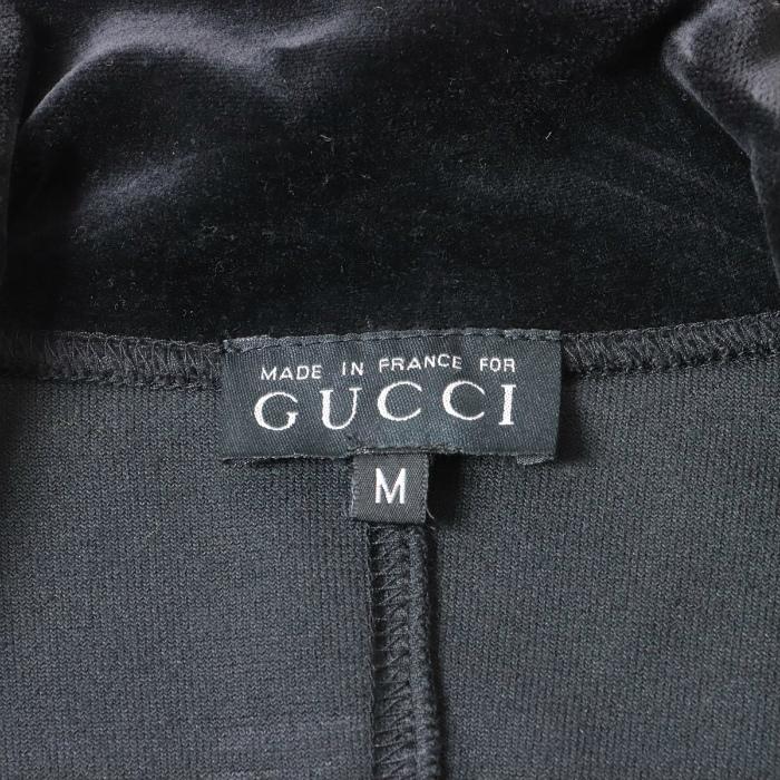 GUCCI グッチ （GUCCI） ベロア シャツ 長袖 ブラック Mサイズ ウエア 