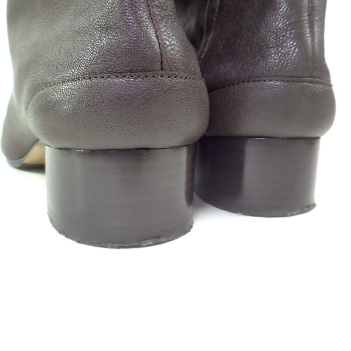 マルジェラ ヴィンテージレザー 足袋ブーツ カーキ 37 マルジェラ ヴィンテージレザー 足袋ブーツ カーキ 37