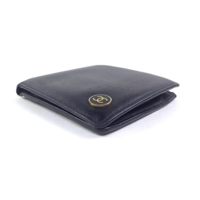 CHANEL シャネル (CHANEL) ココボタン 二つ折り 財布 ブラック CHANEL シャネル (CHANEL) ココボタン 二つ折り 財布 ブラック