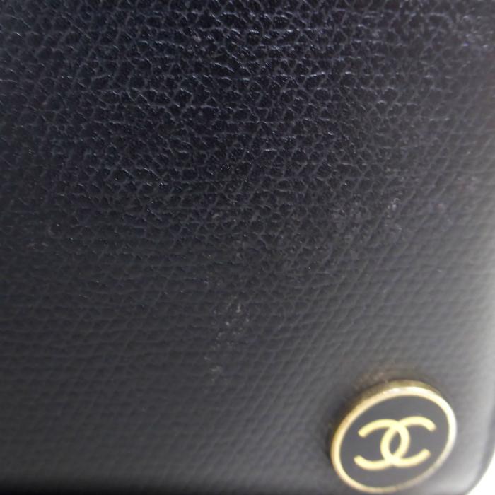 CHANEL シャネル (CHANEL) ココボタン 二つ折り 財布 ブラック CHANEL シャネル (CHANEL) ココボタン 二つ折り 財布 ブラック