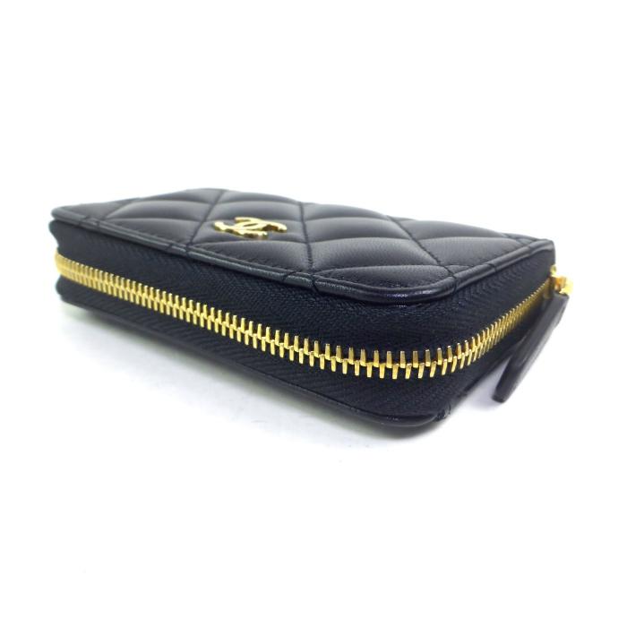マトラッセ シャネル (CHANEL) ラムスキン クラシック ジップ マトラッセ シャネル (CHANEL) ラムスキン クラシック ジップ