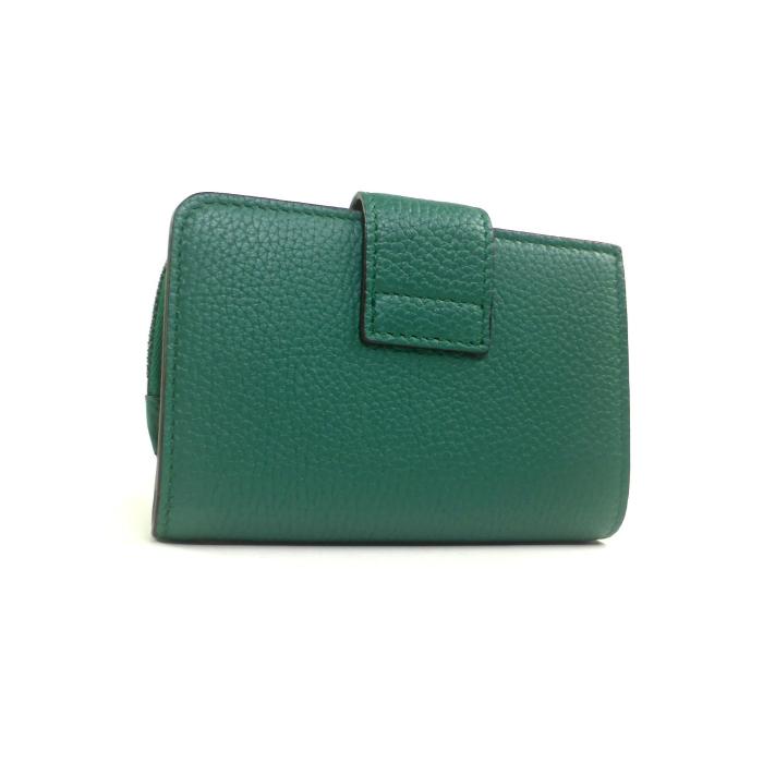 超美品 GUCCI グッチ バンブー コンパクトウォレット 三つ折り財布 緑