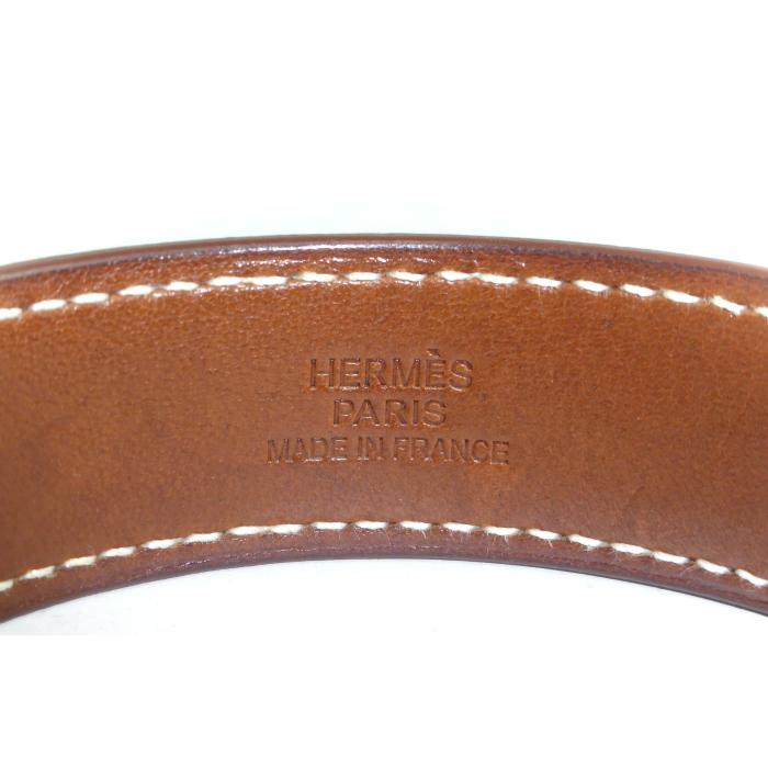 HERMES エルメス (HERMES) レザー バングル □N刻印 HERMES エルメス (HERMES) レザー バングル □N刻印