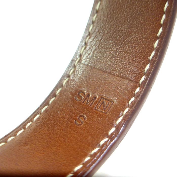 HERMES エルメス (HERMES) レザー バングル □N刻印 HERMES エルメス (HERMES) レザー バングル □N刻印