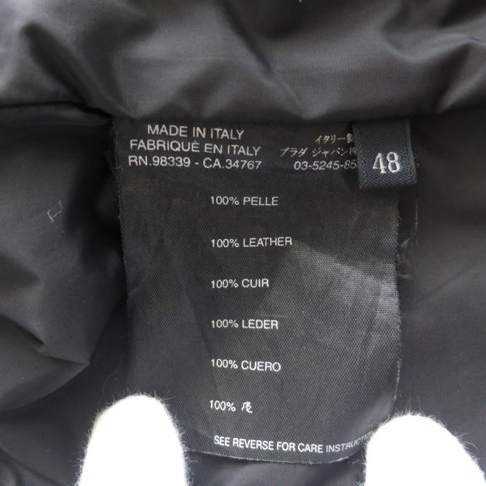 PRADA（プラダ） （PRADA）レザー テーラード ジャケット 3つボタン