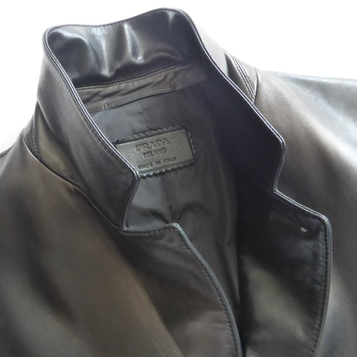 PRADA（プラダ） （PRADA）レザー テーラード ジャケット 3つボタン