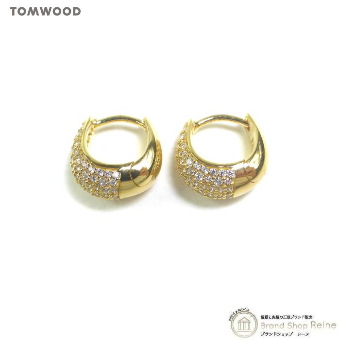 TOM WOOD（トムウッド） アイス ハギー ペイブ ゴールド ピアス Ice