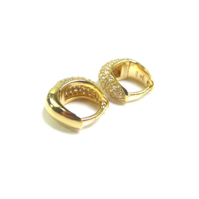 TOM WOOD（トムウッド） アイス ハギー ペイブ ゴールド ピアス Ice