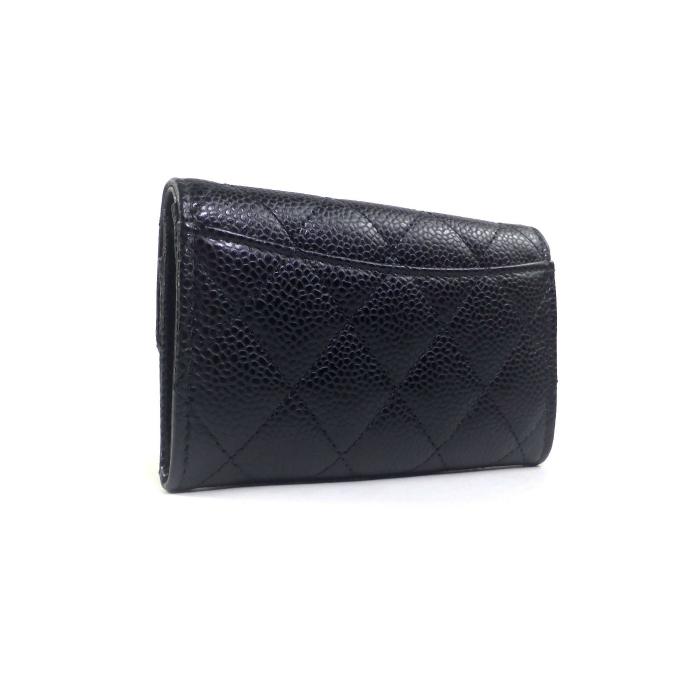 【CHANEL】シャネル キャビアスキン 黒 カードケース 名刺入れ 人気☆》【CHANEL】 キャビアスキン 名刺入れ (CHANEL/カード