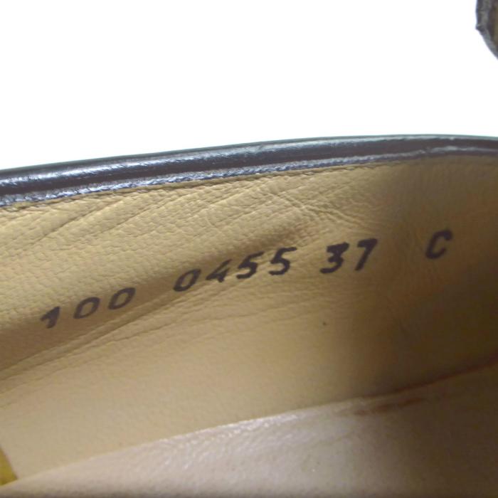 グッチ （GUCCI） レザー ホースビット ローファー 靴 #37C シューズ 100 0455 ブラック×GO金具（中古）｜reine-web｜08