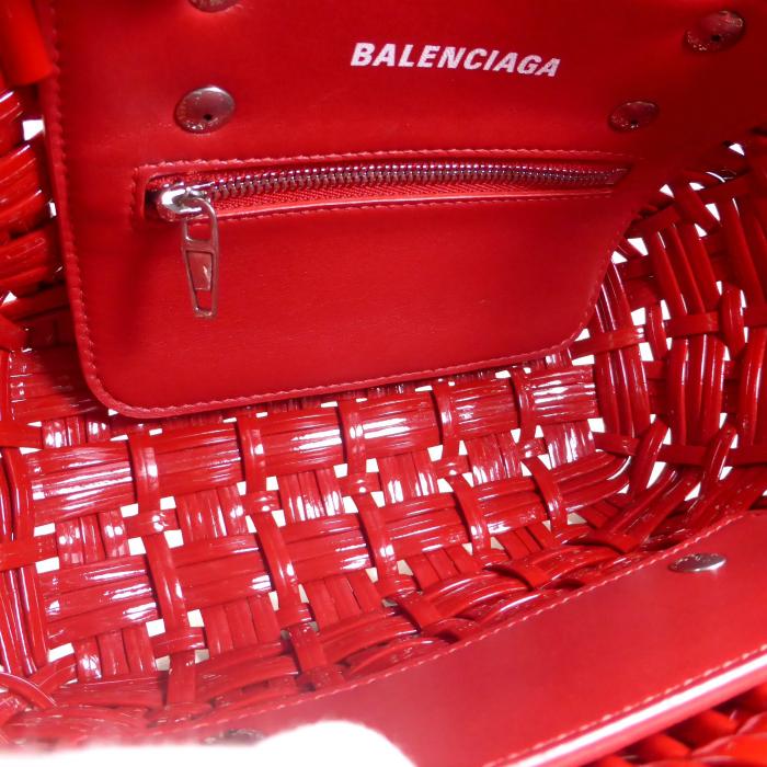 バレンシアガ （BALENCIAGA） BISTRO XXS ビストロ バスケット ハンド ショルダー バッグ 678028 FIRE RED（新品同様）中古｜reine-web｜06