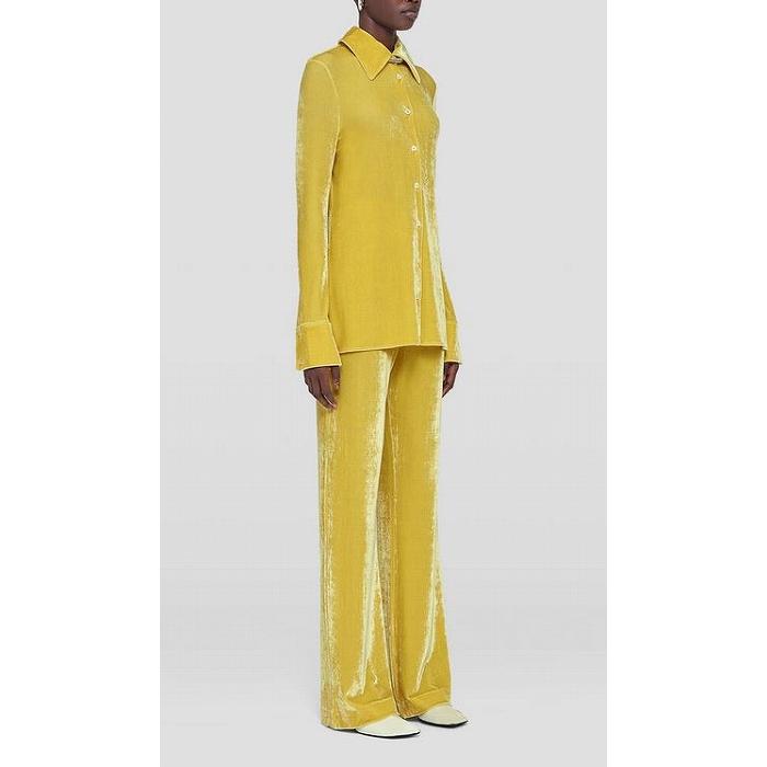 ジルサンダー （JIL SANDER） ベルベットジャージー ワイドレッグパンツ サイズ32 J52KA0010 バニラ ウェア（新品）の画像