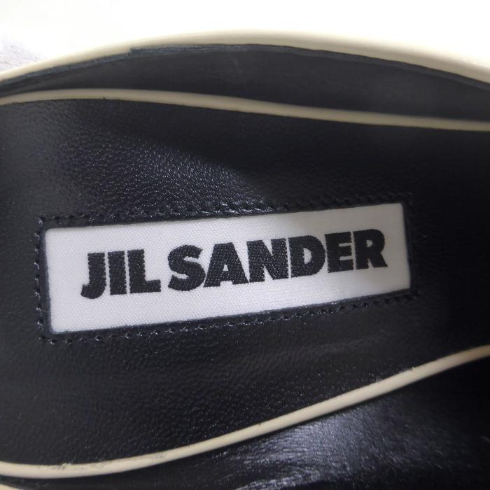 ジルサンダー （JIL SANDER） スクエアトゥ レザー ハイヒール ミュール バイカラー J16WP0004 ブラック×ホワイト ＃37（新品）の画像