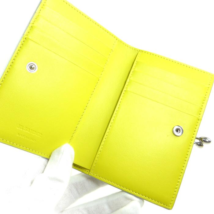 ジルサンダー （JIL SANDER） Goji Purse Small ロゴ がま口 二つ折り 財布 アトランティック ディープ（新品）の画像