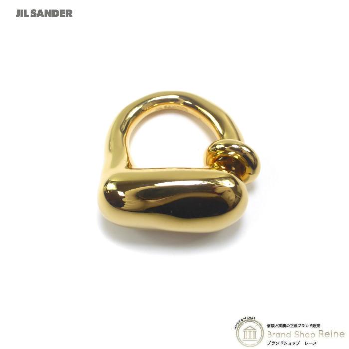 JIL SANDER ゴールド リング 指輪 Lサイズ JIL SANDER（ジルサンダー） ロゴエングレーブ ゴールド リング
