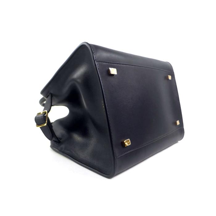 うさぎ@　the row ザロウ ソフト マルゴー 10 黒 THEROW ソフト マルゴー 10 レザー バッグ ブラック 黒 (The Row