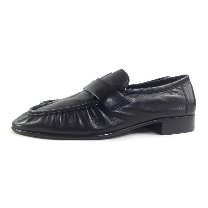ザ・ロウ （The Row） Soft Loafer ナッパレザー ローファー ＃37 シューズ 靴 F1280 ブラック（新品）｜reine-web｜02