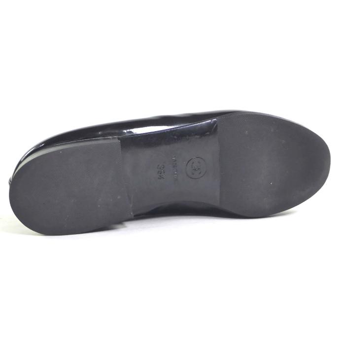 CHANEL バレリーナ 35 1/2 CHANEL シャネル （CHANEL） バレリーナ リボン パテントレザー