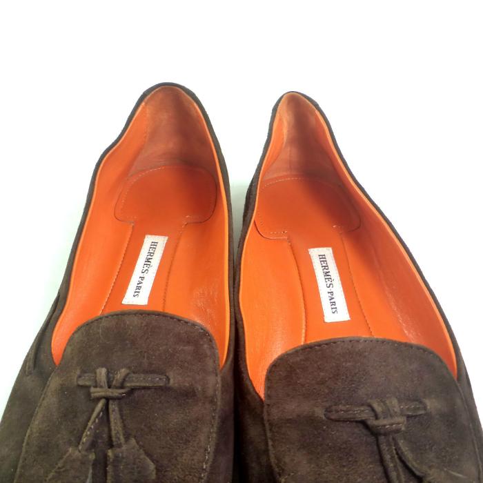 HERMES エルメス (HERMES) スエード タッセル ローファー HERMES エルメス (HERMES) スエード タッセル ローファー