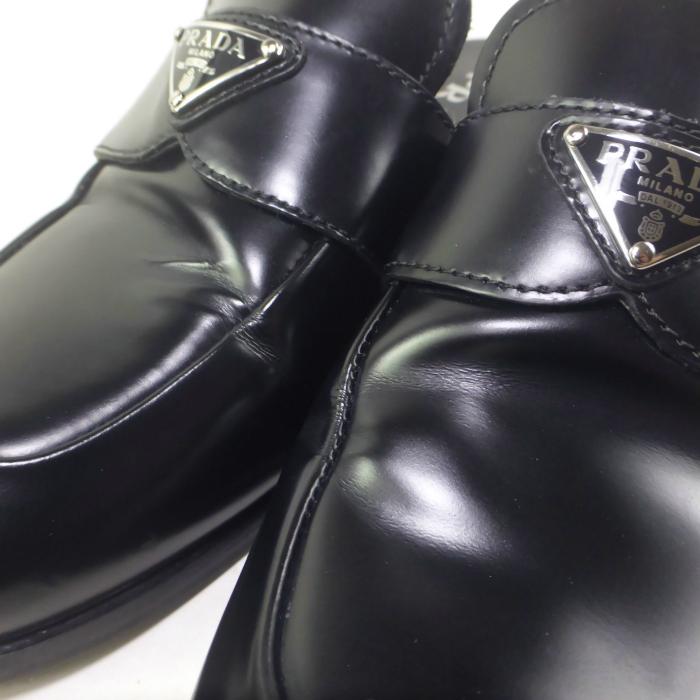 PRADA（プラダ） ブラッシュドレザー ミュール ローファー