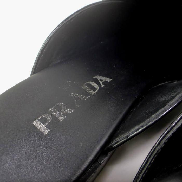 PRADA（プラダ） ブラッシュドレザー ミュール ローファー
