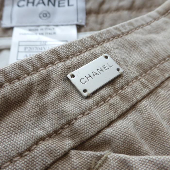 CHANEL（シャネル） コットンダック プリーツ スカート ＃36 ベージュ 