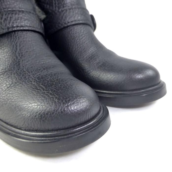 ミュウミュウ （MIUMIU） レザー エンジニア バイカー ショートブーツ 靴 #38 1/2 ブラック（中古）｜reine-web｜05