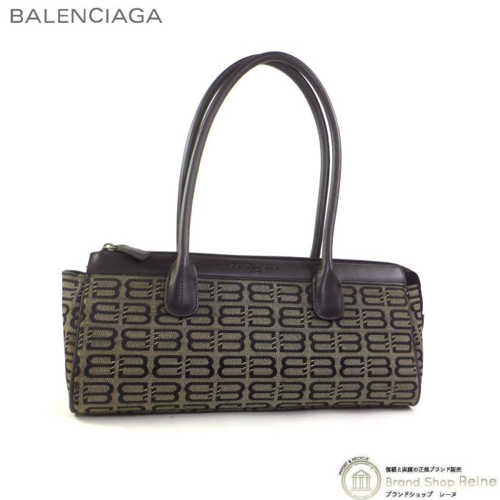 BB バレンシアガ （BALENCIAGA） 総柄 キャンバス×カーフ 肩掛け 