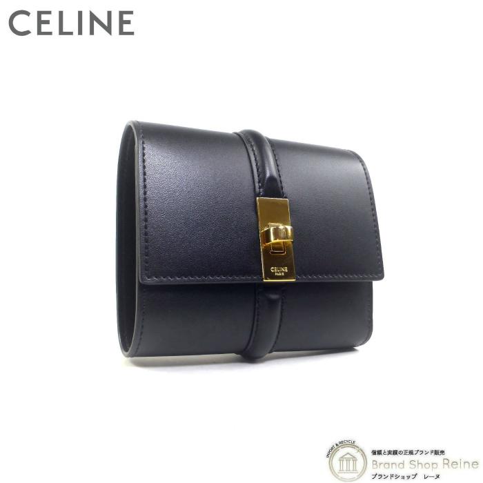 未使用品 CELINE セーズ 16 コンパクトウォレット 三つ折り財布 レザー 16（CELINE） セリーヌ （CELINE） スモールウォレット 16